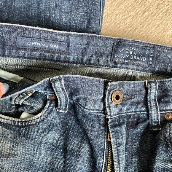 LUCKY BRAND Men's Slim-Fit 121 Heritage Stretch Jeans SIZE‎ W31 X L32 Blue - Picture 7 of 9